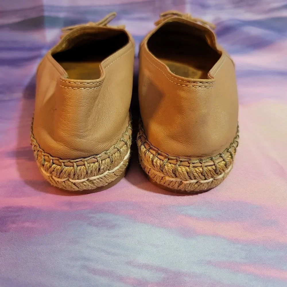 Prada Espadrilles With Bow - Beige Leather Size EU 37.5